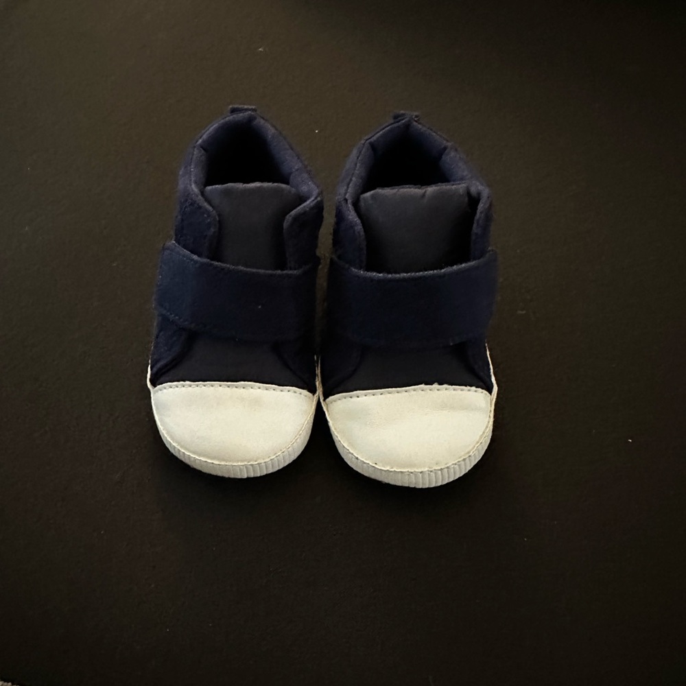 Old Navy Blue and White Baby Walker Shoes